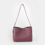 Zenia Shoulder Bag | Nappa Burgundy Leather
