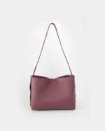 Zenia Shoulder Bag | Nappa Burgundy Leather