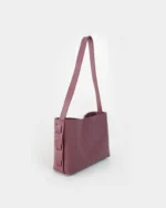 Zenia Shoulder Bag | Nappa Burgundy Leather - Image 3