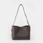 Zenia Shoulder Bag | Nappa Chocolate Brown Leather