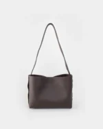 Zenia Shoulder Bag | Nappa Chocolate Brown Leather