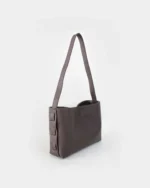 Zenia Shoulder Bag | Nappa Chocolate Brown Leather - Image 3